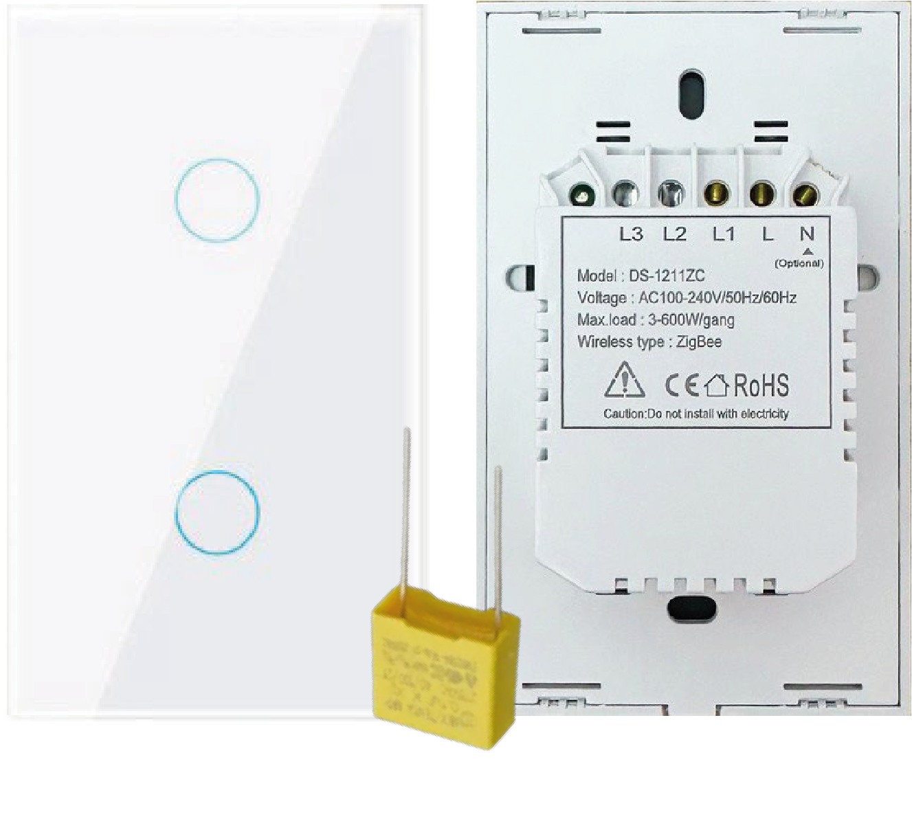 Interruptor DS212  2 botones ZIGBEE