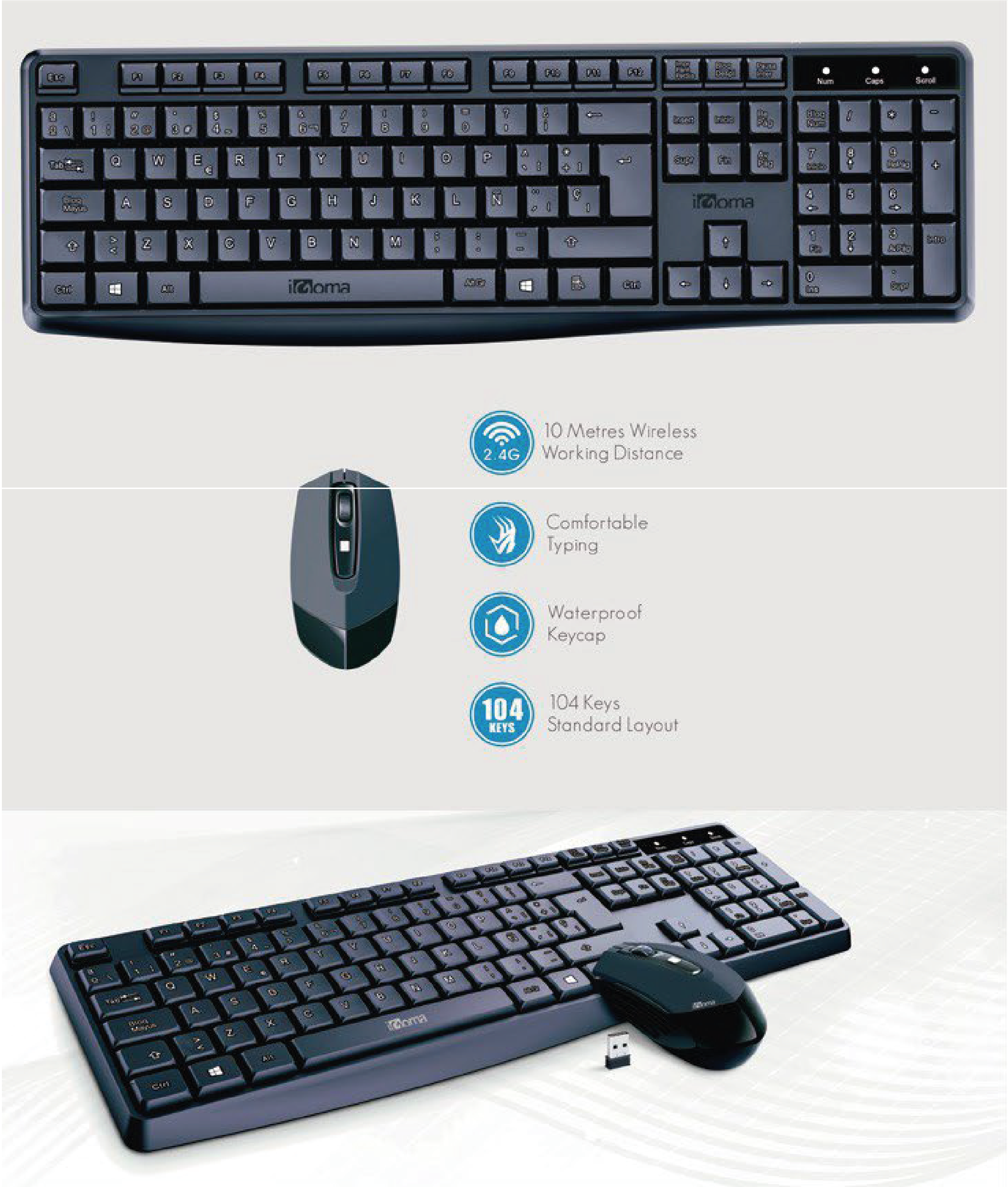 Teclado y Mouse AN-100